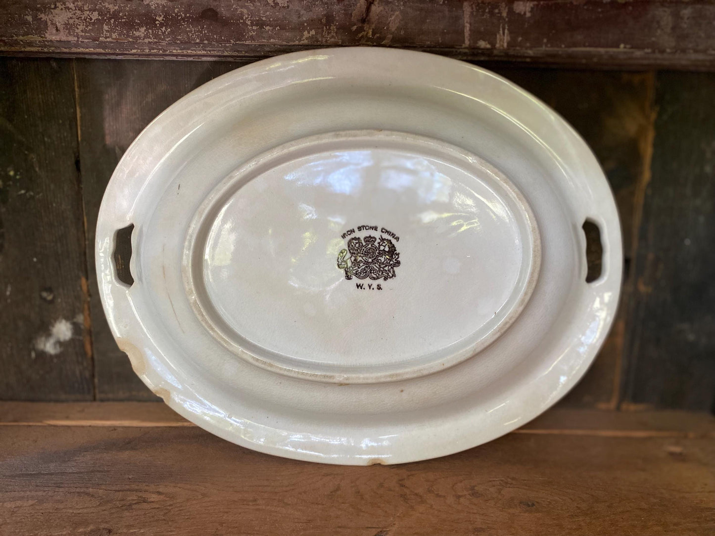 Antique Ironstone Bread Platter: "Our Daily Bread" William Young & Sons
