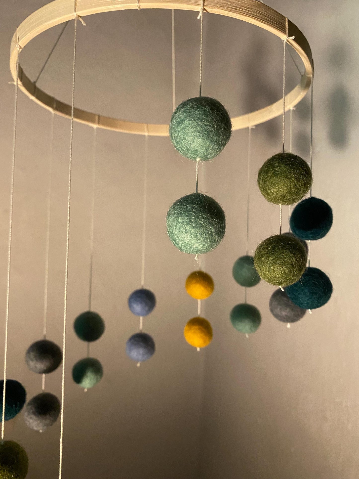 Minimalist, Modern, Bohemian, Nursery Mobile, Handmade, "Acadia"- 8" Width