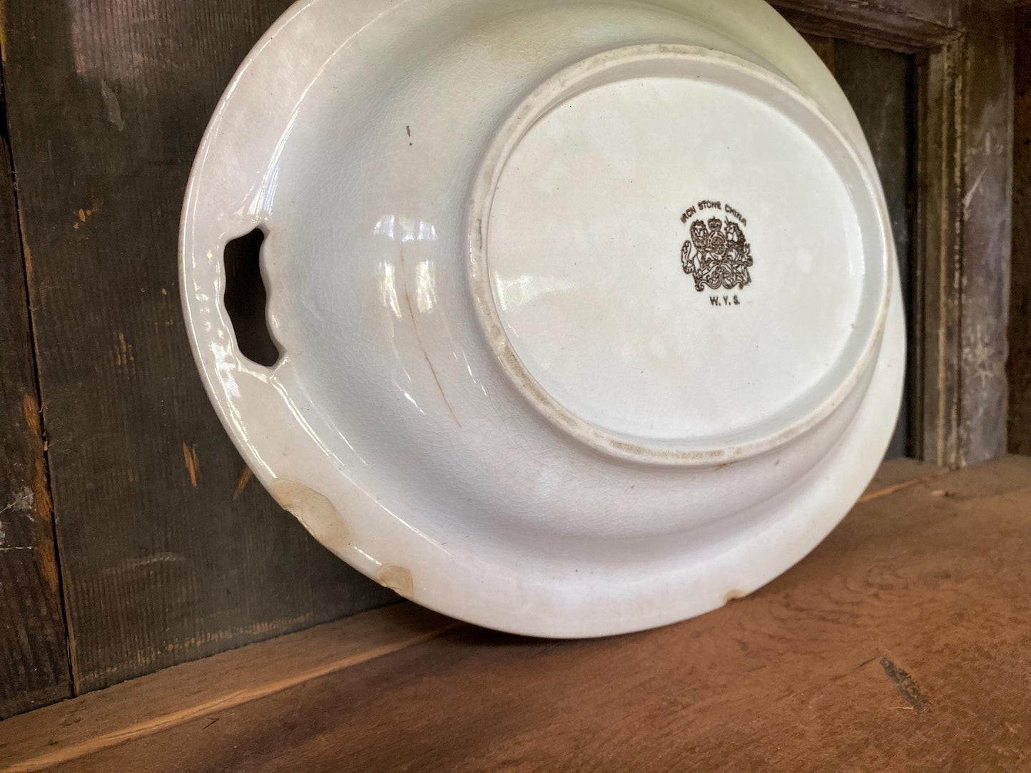 Antique Ironstone Bread Platter: "Our Daily Bread" William Young & Sons