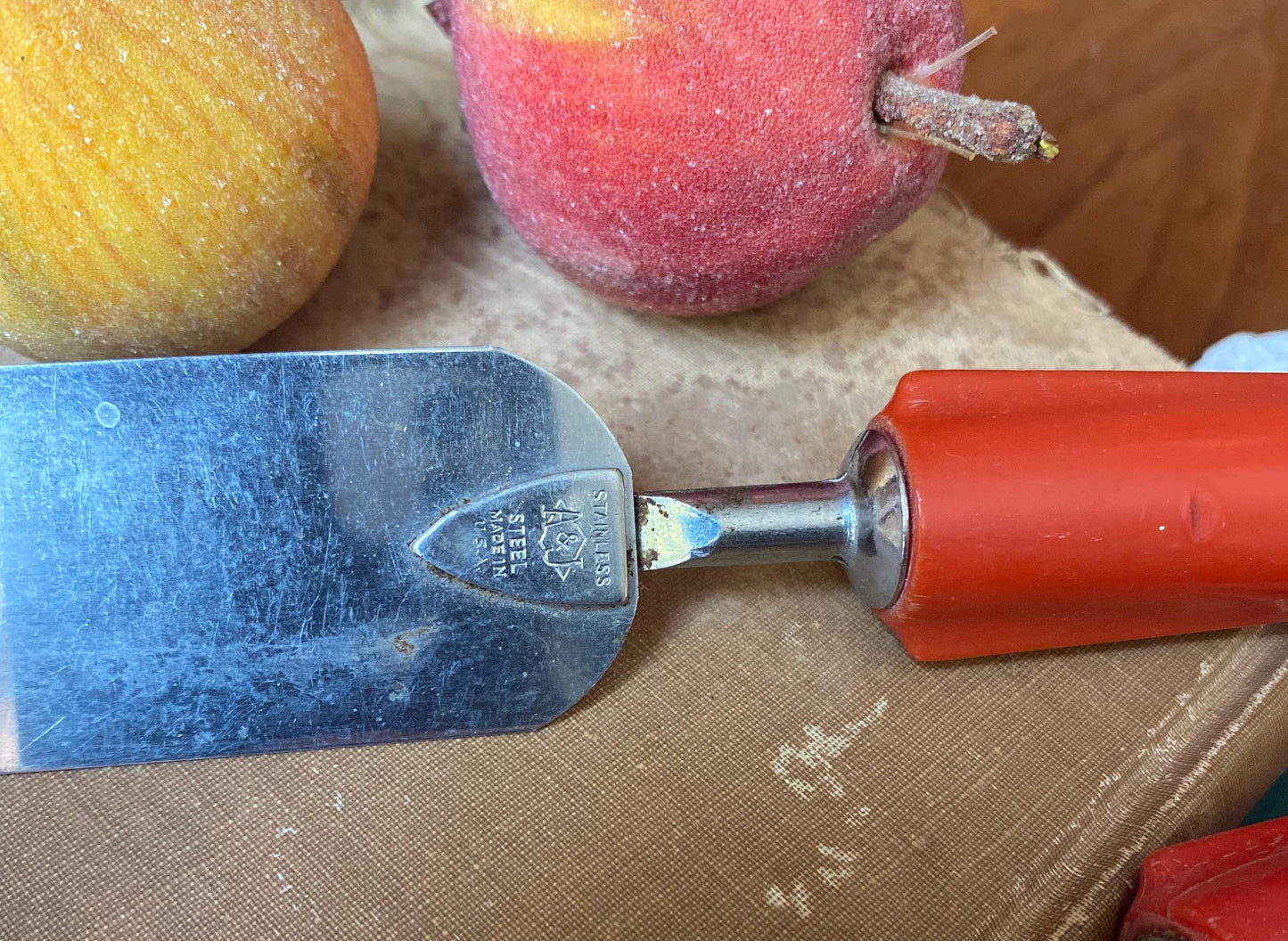 Set of 3 Bakelite Kitchen Tools, MCM Bakelite, Icing Spatula, Ladle, Sifter