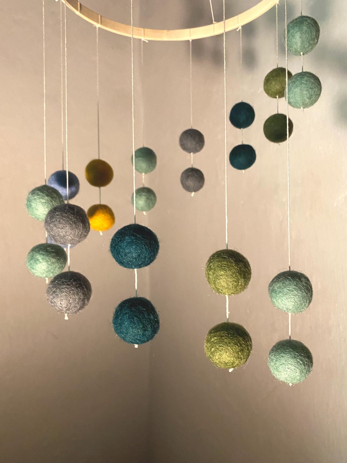 Minimalist, Modern, Bohemian, Nursery Mobile, Handmade, "Acadia"- 8" Width