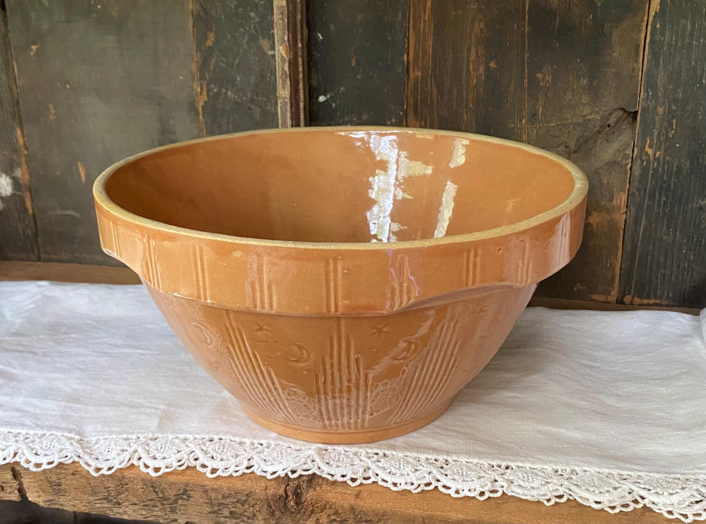 Moon & Stars, Set of 3 Mixing Bowls, Pumpkin Color