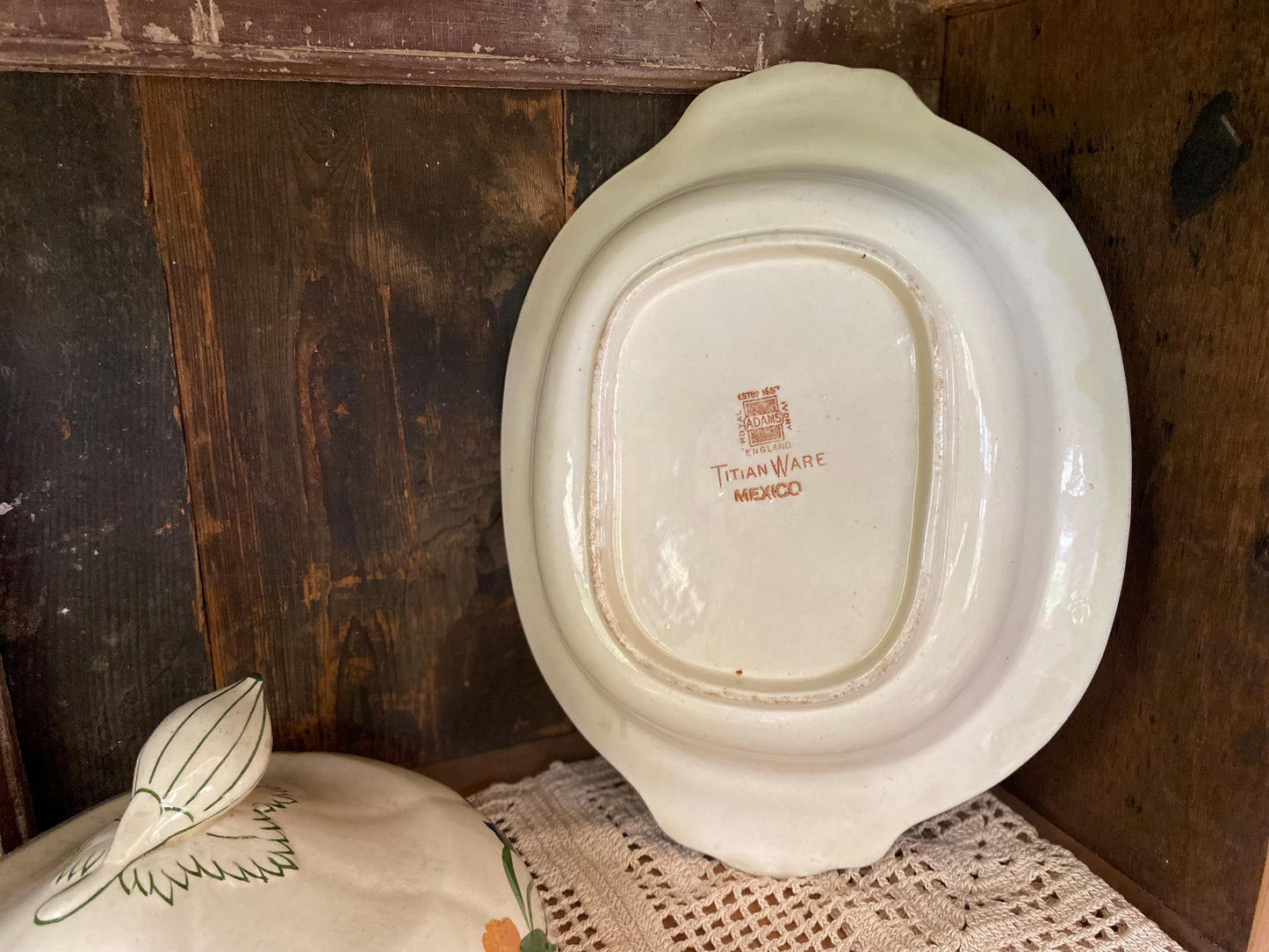Covered Vegetable Dish/Tureen, Royal Adams Titanware, England