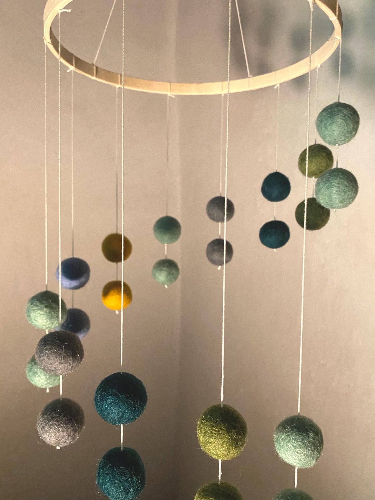 Minimalist, Modern, Bohemian, Nursery Mobile, Handmade, "Acadia"- 8" Width