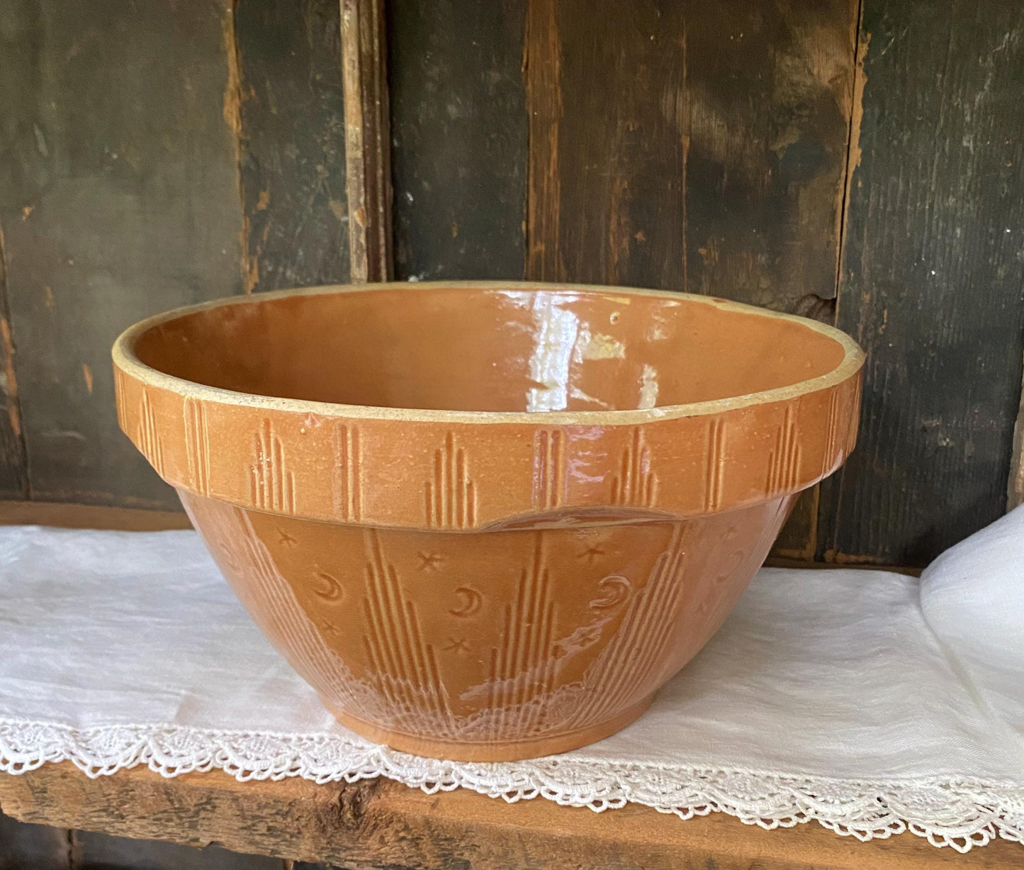 Moon & Stars, Set of 3 Mixing Bowls, Pumpkin Color