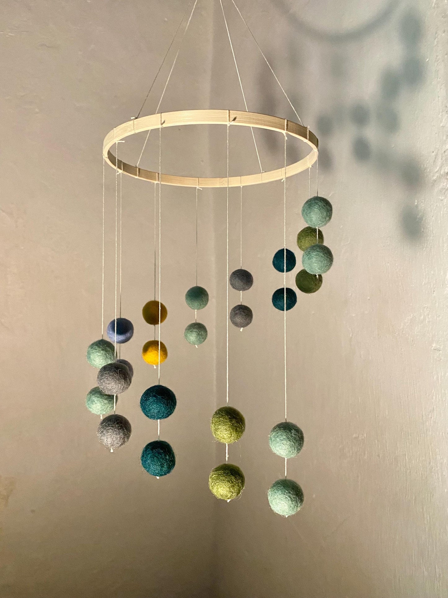 Minimalist, Modern, Bohemian, Nursery Mobile, Handmade, "Acadia"- 8" Width