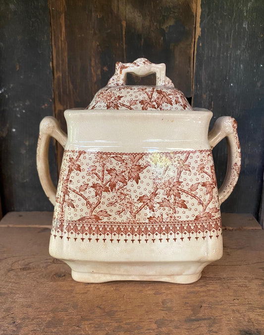 Antique Lidded Sugar Bowl by DB & Co Staffordshire England 1885, Imperial Pattern